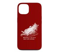 Custodia per iPhone 13 Cat Mother I Am But Skin and Bones per donne e uomini divertente