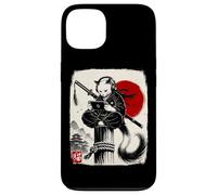 Custodia per iPhone 13 Cat Ninja Gamer Giapponese Sumi-e Gioco Samurai Art