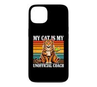 Custodia per iPhone 13 Cat Pickleball Il mio gatto è il mio allenatore non ufficiale