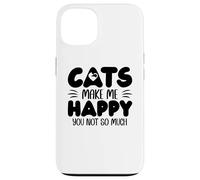 Custodia per iPhone 13 Cats Make Me Happy You Not So Much Humans Make My Head Hurt