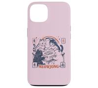 Custodia per iPhone 13 Cats Playing Mahjong Game Meowjung Cat Tile Joke