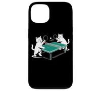 Custodia per iPhone 13 Cats Playing Ping Pong Table Tennis