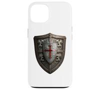 Custodia per iPhone 13 Cavalieri Templari Scudo Deus Vult Guerriero crociato