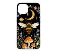 Custodia per iPhone 13 Celestial Bee Moon Mushroom Cottagecore Botanical
