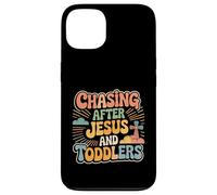 Custodia per iPhone 13 Chasing After Jesus And Toddlers Caos cristiano -