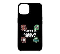 Custodia per iPhone 13 Chess Is A Sea Of Misery Funny Board Gamer