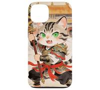 Custodia per iPhone 13 Chibi asiatico cinese guerriero gatto - Meow Kung Fu Vintage Art