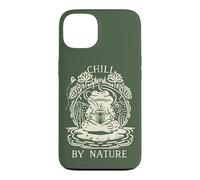 Custodia per iPhone 13 Chill By Nature Cottagecore Frog Meditation Vintage Badge