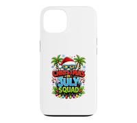 Custodia per iPhone 13 Christmas July Squad Summer Santa Hat Sunglasses Palm Tree