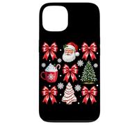 Custodia per iPhone 13 Cioccolata calda con fiocchi di Babbo Natale
