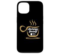 Custodia per iPhone 13 Coffee Recharge Yourself Funny Cafeine Baristas Coffee Lover