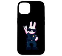 Custodia per iPhone 13 Cool Bunny Police Rabbit Rock On Animal Graphic Officer