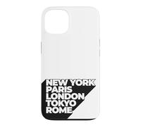 Custodia per iPhone 13 Cool New York Paris London Tokyo Rome Illustration Graphic