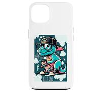 Custodia per iPhone 13 Cool Skate Dino Baby Dinosaur Cartoon for Kids