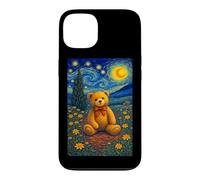 Custodia per iPhone 13 Cool Teddy Bear in the Starry Night Painting Concept Art