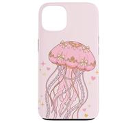 Custodia per iPhone 13 Coquette Jellyfish Pink Bow Pearls Soft Girl Aesthetic