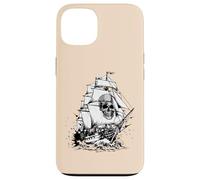 Custodia per iPhone 13 Costume da pirata fantasma con teschio vintage per uomini, donne, ragazzi e bambini
