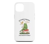 Custodia per iPhone 13 Cozy Cottagecore Coffee Frog Art