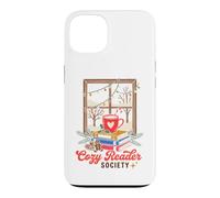 Custodia per iPhone 13 Cozy Reader Society Christmas Book Lover Winter Reading