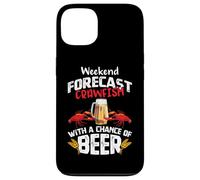 Custodia per iPhone 13 Crawfish with a Chance of Beer Weekend Forecast Seafood Boil