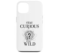 Custodia per iPhone 13 Curious Stay Wild Question Mark Scribble Inspirational Love