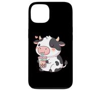 Custodia per iPhone 13 Cute Cow Bubble Tea Kawaii Anime Cows Lover Girls