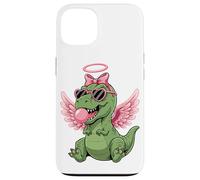 Custodia per iPhone 13 Cute Dinosaur Angel Valentine's Day Gum Love