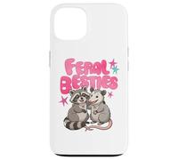 Custodia per iPhone 13 Cute Feral Besties Raccoon Opossum Art