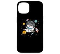 Custodia per iPhone 13 Cute Funny Kawaii Cartoon Kids Astronaut Space Raccoon Lover