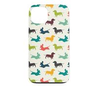 Custodia per iPhone 13 Cute Funny Womens Jumping Multicolor Dachshund Lover Pattern