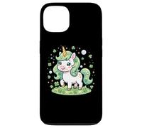 Custodia per iPhone 13 Cute Unicorn Shamrock St Patricks Day Girls Kids Lepricorn