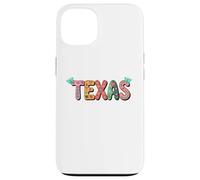 Custodia per iPhone 13 Cute Vintage Boho Texas State Floral Bubble Women and Girls