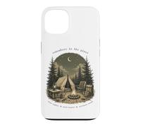 Custodia per iPhone 13 Da qualche parte nel design della foresta lunare del falò