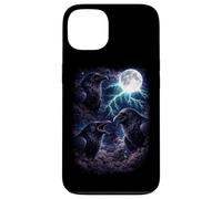 Custodia per iPhone 13 Dark Ravens Sotto la Luna Piena Vintage Fantasy Fulmine