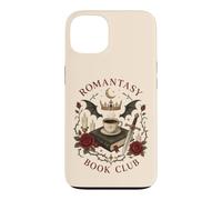 Custodia per iPhone 13 Dark Romance Reader Gothic Roses Luna Corona Estetica