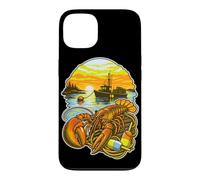 Custodia per iPhone 13 Dawn Harbor Boat Silhouette Art