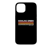 Custodia per iPhone 13 Design a righe vintage Kentucky verde bowling