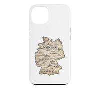 Custodia per iPhone 13 Deutschland Karte Der Landeskinder Germania Vintage Mappa