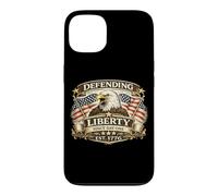 Custodia per iPhone 13 Difendere la libertà dal primo giorno Est 1776 Eagle Flag USA Star