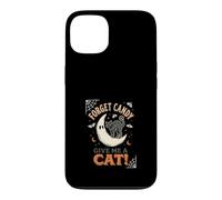 Custodia per iPhone 13 Dimentica le caramelle Dammi un gatto Moon Ghost Halloween