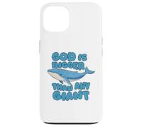 Custodia per iPhone 13 Dio è più grande di qualsiasi balena blu gigante simpatici bambini cristiani
