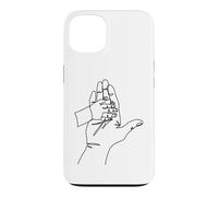 Custodia per iPhone 13 Disegno a una linea: mani che raccontano storie