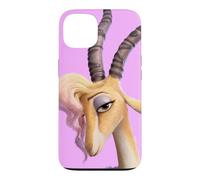Custodia per iPhone 13 Disney Zootopia 2 Gazelle Pop Star Big Face Purple-Pink