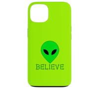 Custodia per iPhone 13 DIVERTENTE ALIENO PICCOLO UOMO VERDE CREDERE