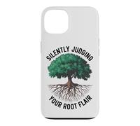 Custodia per iPhone 13 Divertente arboricoltore amante degli alberi giudicare silenziosamente il tuo talento radicale