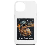 Custodia per iPhone 13 Divertente campo da baseball Capybara Ballfield Vivo qui ora