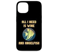 Custodia per iPhone 13 Divertente custode per acquariofili per amanti del vino, per amanti dei pesci angeli