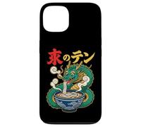 Custodia per iPhone 13 Divertente drago che mangia ramen udon noodles anime