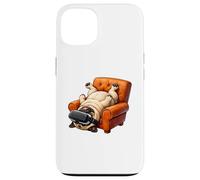Custodia per iPhone 13 Divertente Pug VR Gaming Dog Art