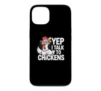 Custodia per iPhone 13 Divertente Sì, parlo con i polli Crazy Hen Farmer Livestock Meme